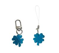 Sweeaau 2 Pack Phone Chain Unique Keyring Four Leaf Phone Pendant Bag Charm Bag Pendant Present for Fashionable Individuals Fun School Supply Accessory