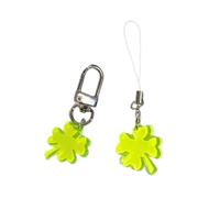 Sweeaau 2 Pack Phone Chain Unique Keyring Four Leaf Phone Pendant Bag Charm Bag Pendant Present for Fashionable Individuals Fun School Supply Accessory
