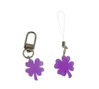 Sweeaau 2 Pack Phone Chain Unique Keyring Four Leaf Phone Pendant Bag Charm Bag Pendant Present for Fashionable Individuals Fun School Supply Accessory