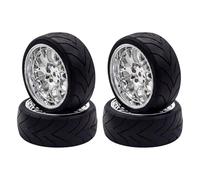 Sweeaau 4PCS Racing Car Tires With 12mm Adapter For 1/10 Remote Control Drift Vehicle Upgraded Part Modified Accessories Model Accessories
