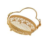 Sweeaau Antique Styles Wrought Iron Fruit Container with Airflows Design and Weight Capacity for Modern Homes Decors Antique Kitchens Pantries Organizers
