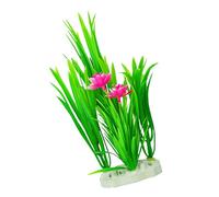 Sweeaau Aquarium Decoration Realistic Green Plant Artificial Tillandsia With Base For Fishtanks Home Use And Office Desk Decors Home Aquarium Decoration