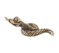 Sweeaau Artistic Brass Snake Ornament Representing Intelligence And Luck Interior Decorations For Study Or Living Room Display Home Decors
