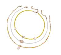 Sweeaau Artistics Crafted Multiple Strands Beaded Necklace Set Styles Jewelry Portable And Resilient Multiple Layer Jewelry