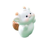 Sweeaau Cartoon Cow Sculpture Statue Funny Resin Cow Creative Figurine Funny Collectible Animals Resin Outdoor Pot Decorations