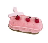 Sweeaau Cartoon Fruit Cake Pencil Bag Large Capacity Case Zippered Pouches Travel Cosmetic Bag for Student Artist Multi Compartment Cake Pencil Case