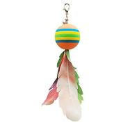 Sweeaau Cats Feathered Toy Wand Teaser With Bells Interactive Catcher Teaser Supplies Replacements ForCats Colorful Cats Automatic For Indoor