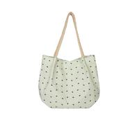 Sweeaau Contemporary Floral Printed Canvas Bag Braided Strap Large Capacity Carryall Reusable Grocery Bags For Women Canvas Shoulder Bag For Women