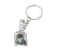 Sweeaau Creative Resin Water Bag Keychain Charm Stylish Resin Fish Keychain with Transparent Water Bag Hangings Decoration Marine Animals Box Jewelry