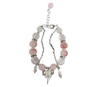 Sweeaau Elegant Beaded Bowknot/Butterfly Charm Tassels Wrist Bangle Fashionable Women's Hand Link Chain Trendy Jewelry Butterfly Bead Versatile Wrist Chain Women's Accessories Daily Wear