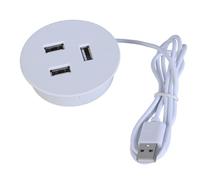 Sweeaau Embedded Desktop 3 USB Charging Adapter Sofa Socket Multifunctional Concealed Hole Fast Charging Cable Connector USB Desk Grommet