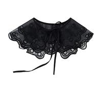 Sweeaau European Women Girls Lace Fake False Collar Decorative Double Laye False Collars