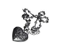Sweeaau Fashion Heart Pendant Necklace Featuring Unique Engraved Necklace Heart Locket For Various Occasion Fashionable Chain