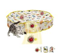 Sweeaau Interaction Play Mat Motion Activated Cats Toy And Fast Rolling Toy Ball Rechargeable Teaser Mat Fwith 28Inch Diameter Fast Rolling Ball