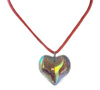 Sweeaau Multipurpose Love Heart Charm Necklace Sturdy Choker Pendant Supplies With Elegant Color Chain For Birthday Present Glass Necklace