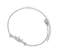 Sweeaau Sparkling Zirconia Flower Leaf Luxurious Zirconia Embellished With Floral Leaf Detail For Women Girls Zircon Flower