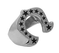 Sweeaau Unique Designs Horseshoe Star Rings Craft From Sturdy Alloy Materials Great Gifts For Friend And Family Stylish Outfits Comfortable Wear Rings