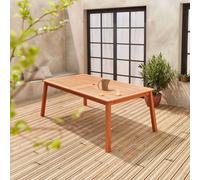 sweeek 10 To 12-seater Extendable Wooden Garden Table in Light Brown sweeek Light Brown