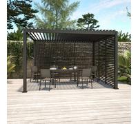 sweeek 100cm Aluminium Shutter For Triomphe Louvered Pergola in Grey swe rey