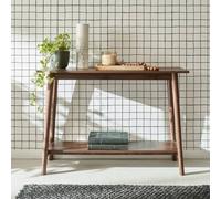 Sweeek - 110Cm Console Table With Walnut Wood Effect Nepal Walnut Wood-Effect 110X35X76 Cm