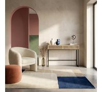 Sweeek - 120Cm Contemporary Console In Grooved Wood Effect Lisbonne Natural 30X120X77 Cm