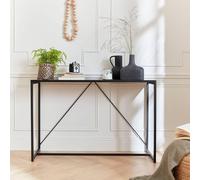sweeek 120cm Metal Console With Reinforcement Bar in Black swe lack