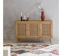 sweeek 120cm Sideboard Cabinet With Wooden Effect in Light Brown sweeek Light Brown