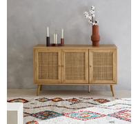 Sweeek - 120Cm Sideboard Cabinet With Wooden Effect Natural 120X39X70 Cm - Boheme