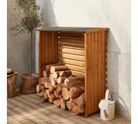 Sweeek - 120X45X120Cm Wooden Log Shelter Merisier Natural 120X45X120 Cm