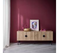 sweeek 157.5cm Tv Unit Wooden Effect 4 Doors in Camel swe amel