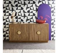 Sweeek - 160Cm Exotic 4-Door Mango Wood Effect Sideboard Celian Mango Effect 160X40X75 Cm