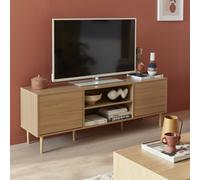 Sweeek - 160Cm Tv Unit Wooden Effect 2 Doors Natural 160X40X56 Cm - Mika
