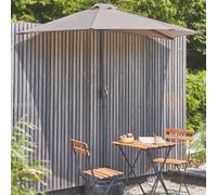 Sweeek - 2.5M Round Half Parasol For Balcony Calvi Beige-Brown