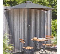 Sweeek - 2.5M Round Half Parasol For Balcony Calvi Grey