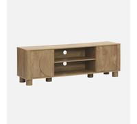Sweeek - 2-Door Exotic Mango Wood Effect Tv Stand 155Cm Pondi