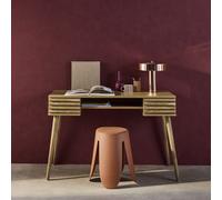 Sweeek - 2-Drawers Wooden Effect Desk Madere Natural 120X55X76.5 Cm