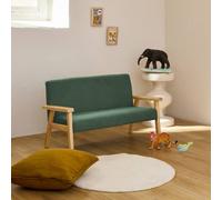 sweeek 2-seater children's bench in corduroy & hevea wood in Khaki sweeek Khaki