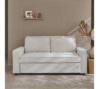sweeek 2-seater corduroy sofa bed in Cream sweeek Cream