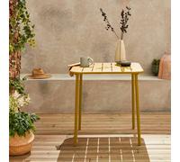 sweeek 2-seater Square Steel Garden Table in Yellow sweeek Yellow