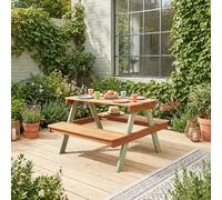 sweeek 2-seater Wooden Picnic Table For Children in Green swe reen