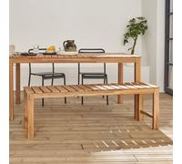 Sweeek. 2 To 3-Seater Bench In Acacia Wood 140Cm Cartama Natural 140X35X45 Cm