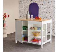 sweeek 3-in-1 Kitchen Island 5 Shelves 1 Door 1 Drawer 120cm in White sweeek White