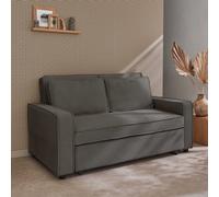 Sweeek - 3-Seater Corduroy Sofa Bed Chill Grey 172.5X91.5X88.5 Cm