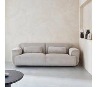 Sweeek. 3-Seater Corduroy Sofa Wallas Corduroy Greige 230X98X73 Cm