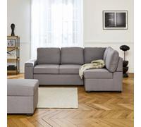 sweeek 3-seater Corner Sofa Bed With Footstool in Light Grey sweeek Light Grey