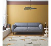 Sweeek - 3-Seater Sofa With Metal Legs Soft Light Grey 205X82.3X76.3 Cm