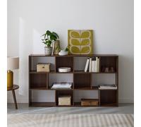 sweeek 3-shelf Bookshelf With 12 Compartments in Walnut sweeek Walnut