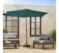 Sweeek - 3M Round Centre Pole Parasol Touquet Blue