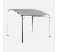 sweeek 3x2.5m Wall-mounted Pergola in Brown swe rown