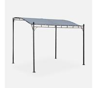 sweeek 3x2.5m Wall-mounted Pergola in Grey swe rey